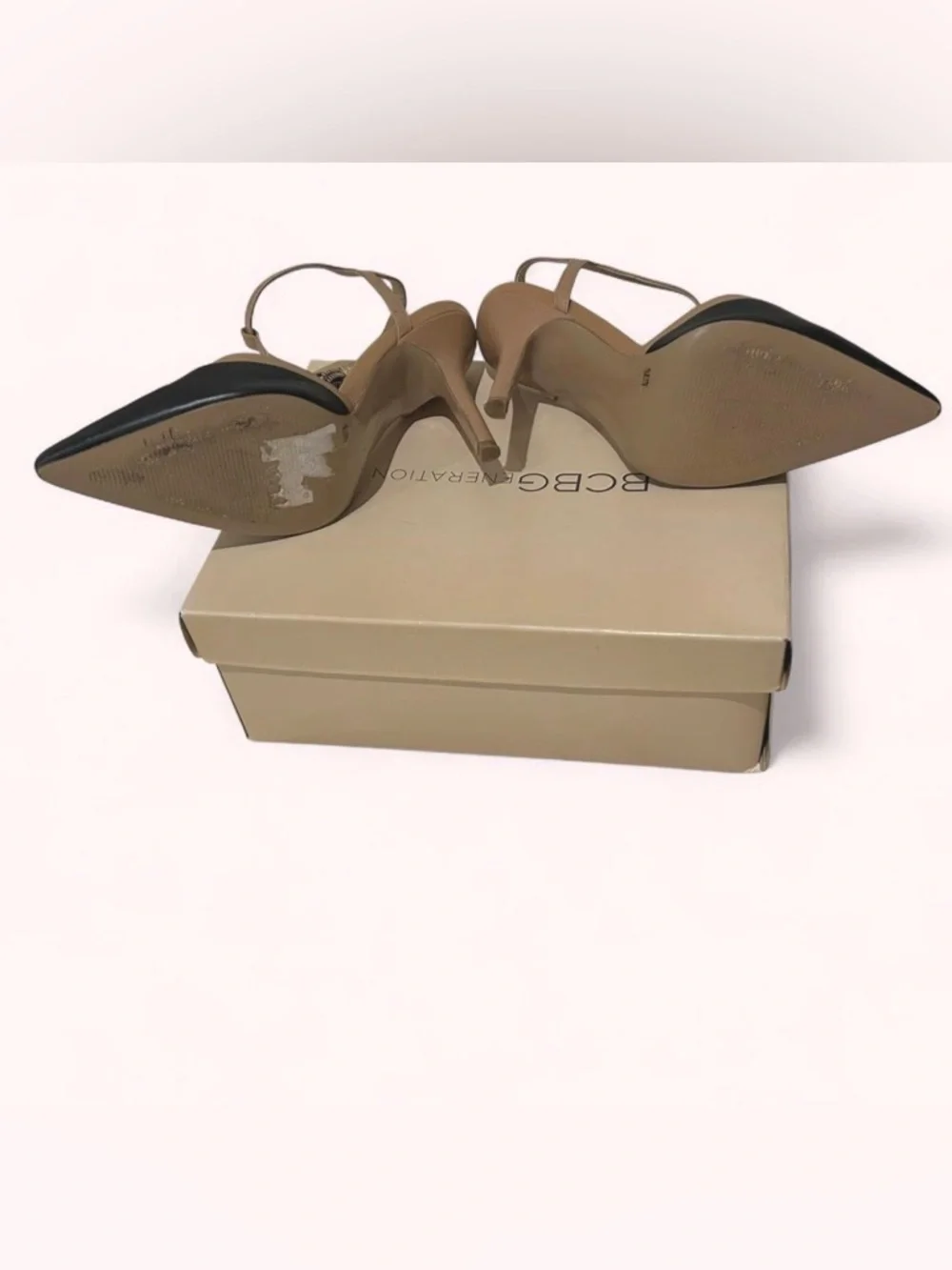 Black & Tan T-Strap Heels - Picture 6 of 6